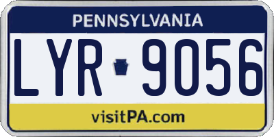 PA license plate LYR9056