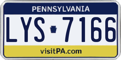 PA license plate LYS7166
