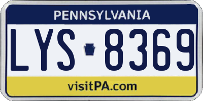 PA license plate LYS8369