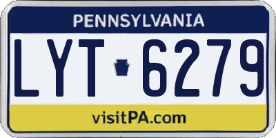PA license plate LYT6279