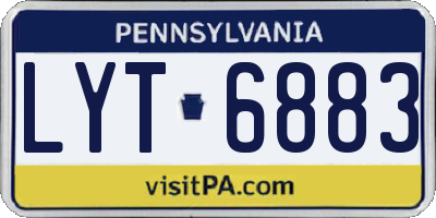 PA license plate LYT6883