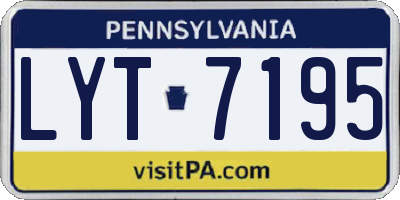 PA license plate LYT7195