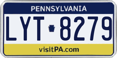 PA license plate LYT8279