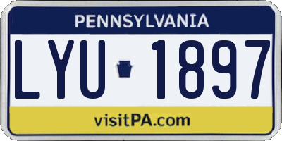 PA license plate LYU1897