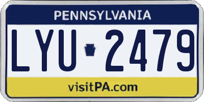 PA license plate LYU2479