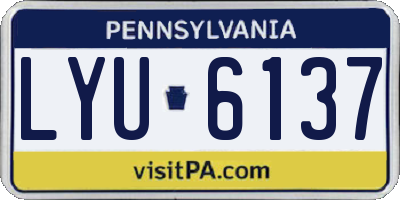 PA license plate LYU6137