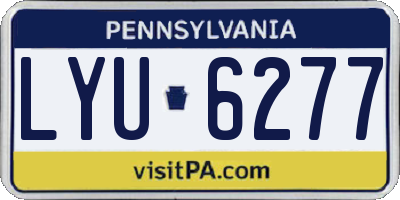 PA license plate LYU6277