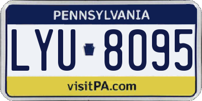 PA license plate LYU8095