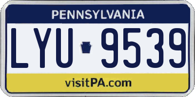 PA license plate LYU9539