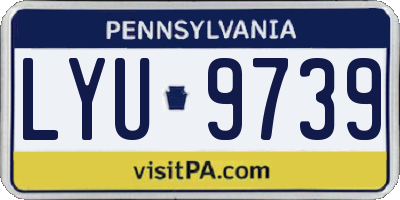 PA license plate LYU9739