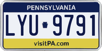 PA license plate LYU9791