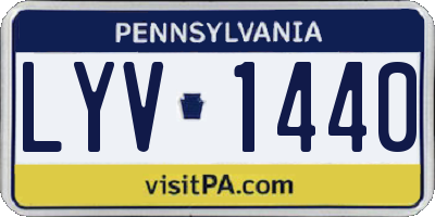 PA license plate LYV1440