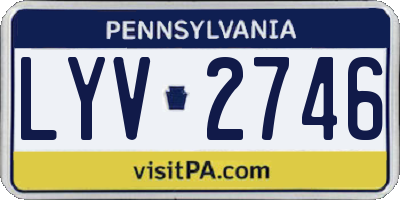 PA license plate LYV2746