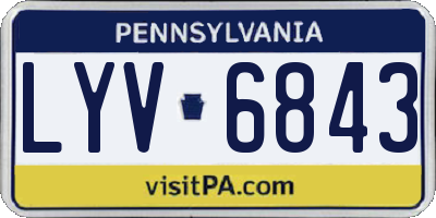 PA license plate LYV6843