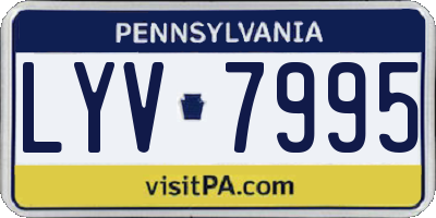 PA license plate LYV7995