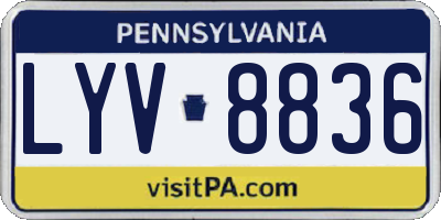 PA license plate LYV8836