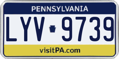 PA license plate LYV9739