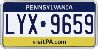 PA license plate LYX9659