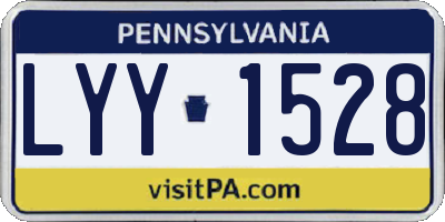 PA license plate LYY1528