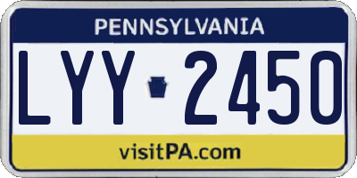 PA license plate LYY2450