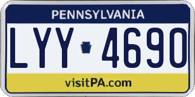 PA license plate LYY4690