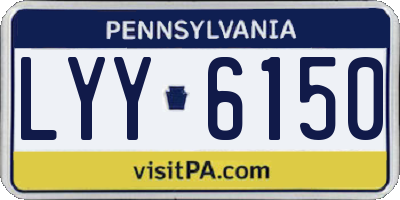 PA license plate LYY6150