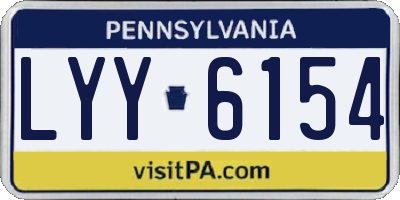PA license plate LYY6154