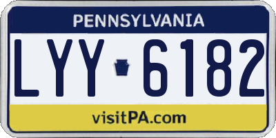 PA license plate LYY6182