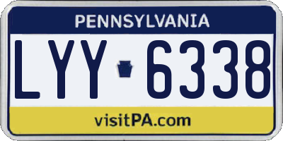 PA license plate LYY6338