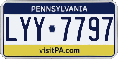 PA license plate LYY7797