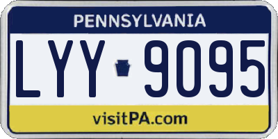 PA license plate LYY9095