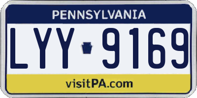 PA license plate LYY9169