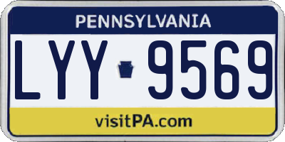 PA license plate LYY9569