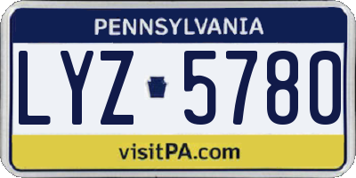 PA license plate LYZ5780