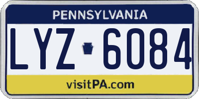 PA license plate LYZ6084