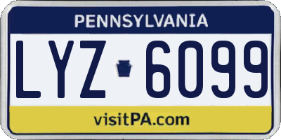 PA license plate LYZ6099