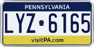 PA license plate LYZ6165