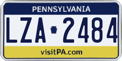 PA license plate LZA2484