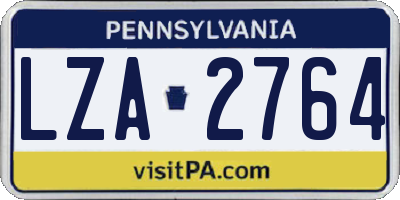 PA license plate LZA2764