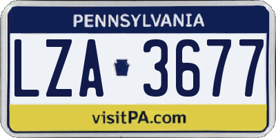 PA license plate LZA3677