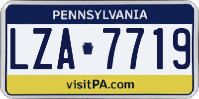 PA license plate LZA7719