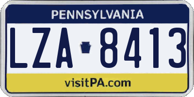 PA license plate LZA8413