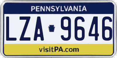 PA license plate LZA9646