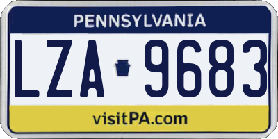 PA license plate LZA9683