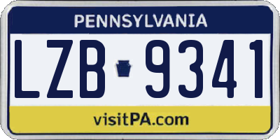PA license plate LZB9341