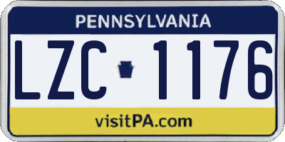 PA license plate LZC1176