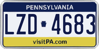 PA license plate LZD4683
