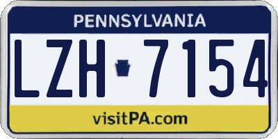 PA license plate LZH7154