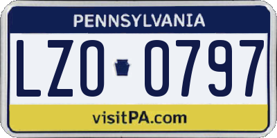 PA license plate LZO0797