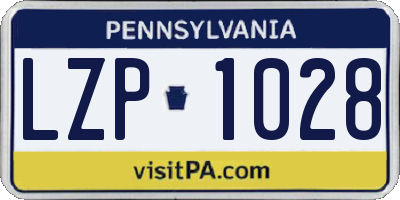 PA license plate LZP1028